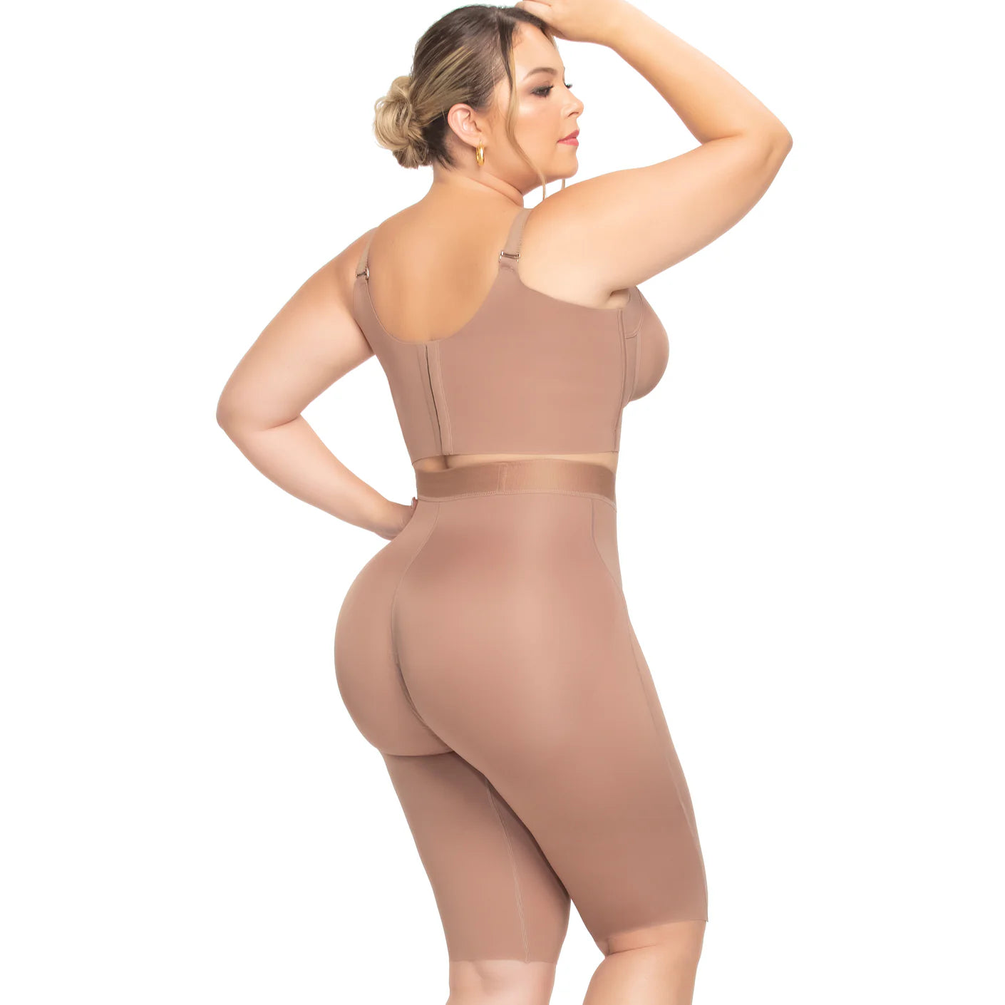 Seamless Strapless Tummy Control Shapewear – Knee-Length Faja Stage 1 for Women