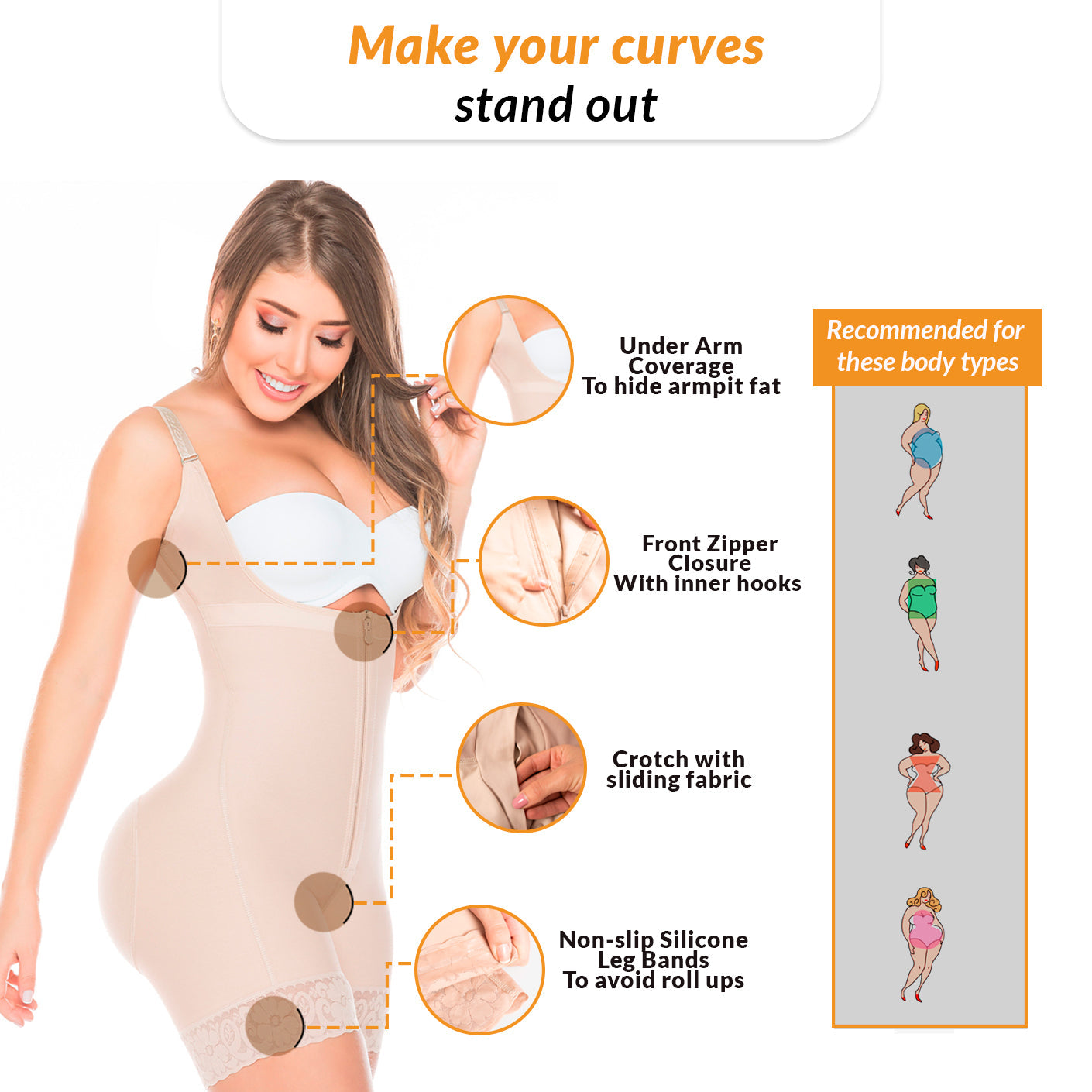 Open-Bust Tummy Control & Butt Lifter Shapewear | Daily & Postpartum Body Shaper