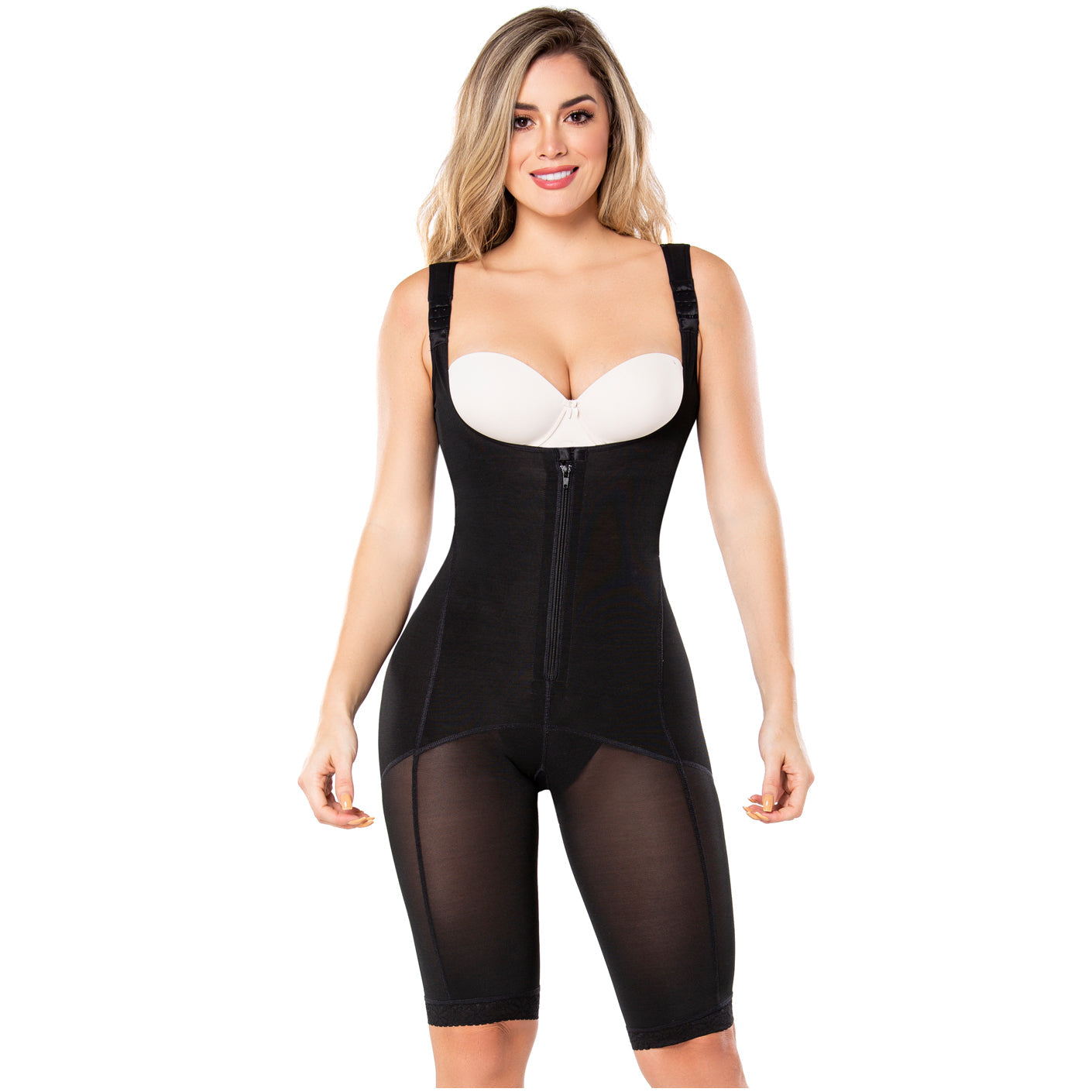 Women's Butt Lifter Tummy Control Bodysuit – Knee-Length Full Body Shaper for a Sculpted Silhouette