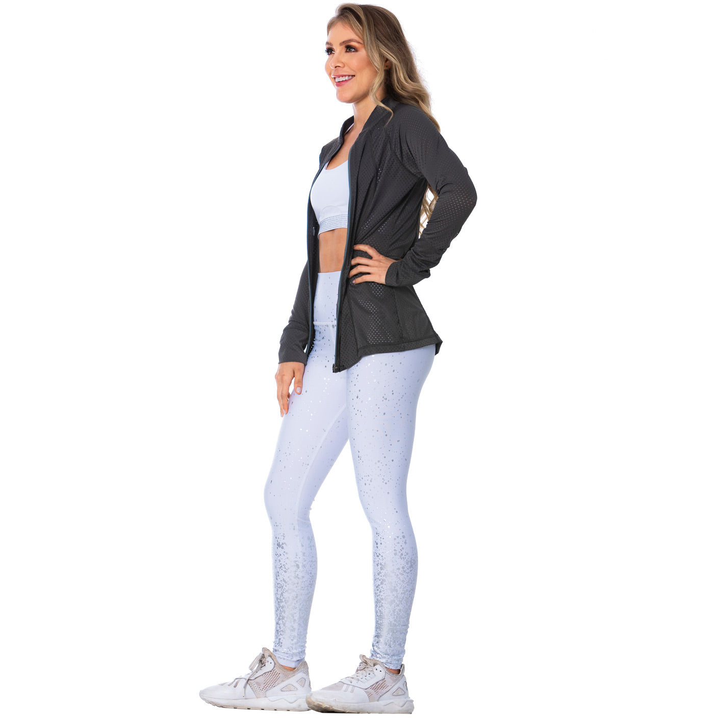 Through Gray Sports Jacket for Women – Lightweight, Breathable & Stylish