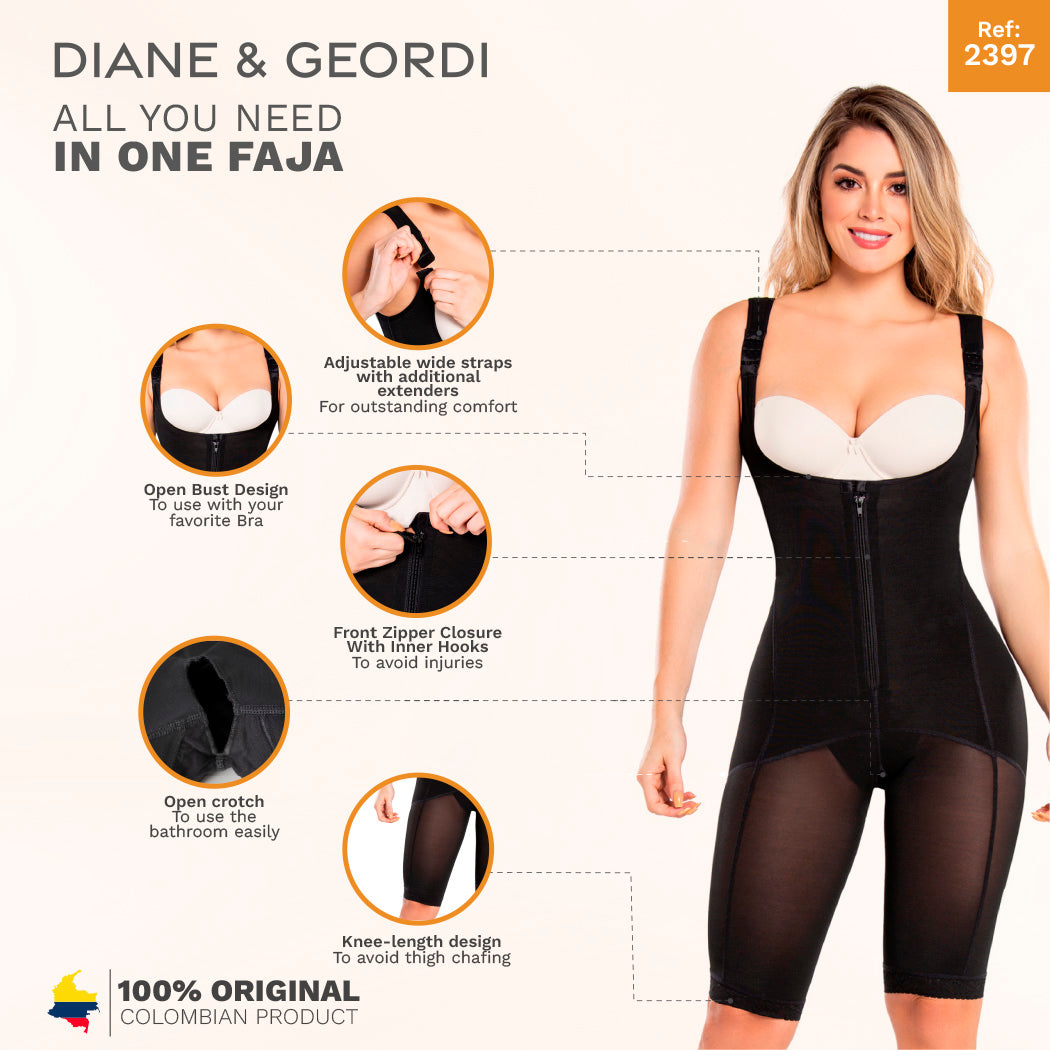 Women's Butt Lifter Tummy Control Bodysuit – Knee-Length Full Body Shaper for a Sculpted Silhouette