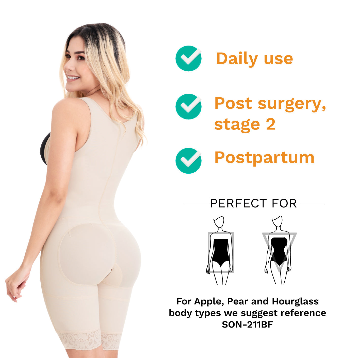 Postpartum & Post-Surgery Tummy Control Shapewear – High Compression | Powernet