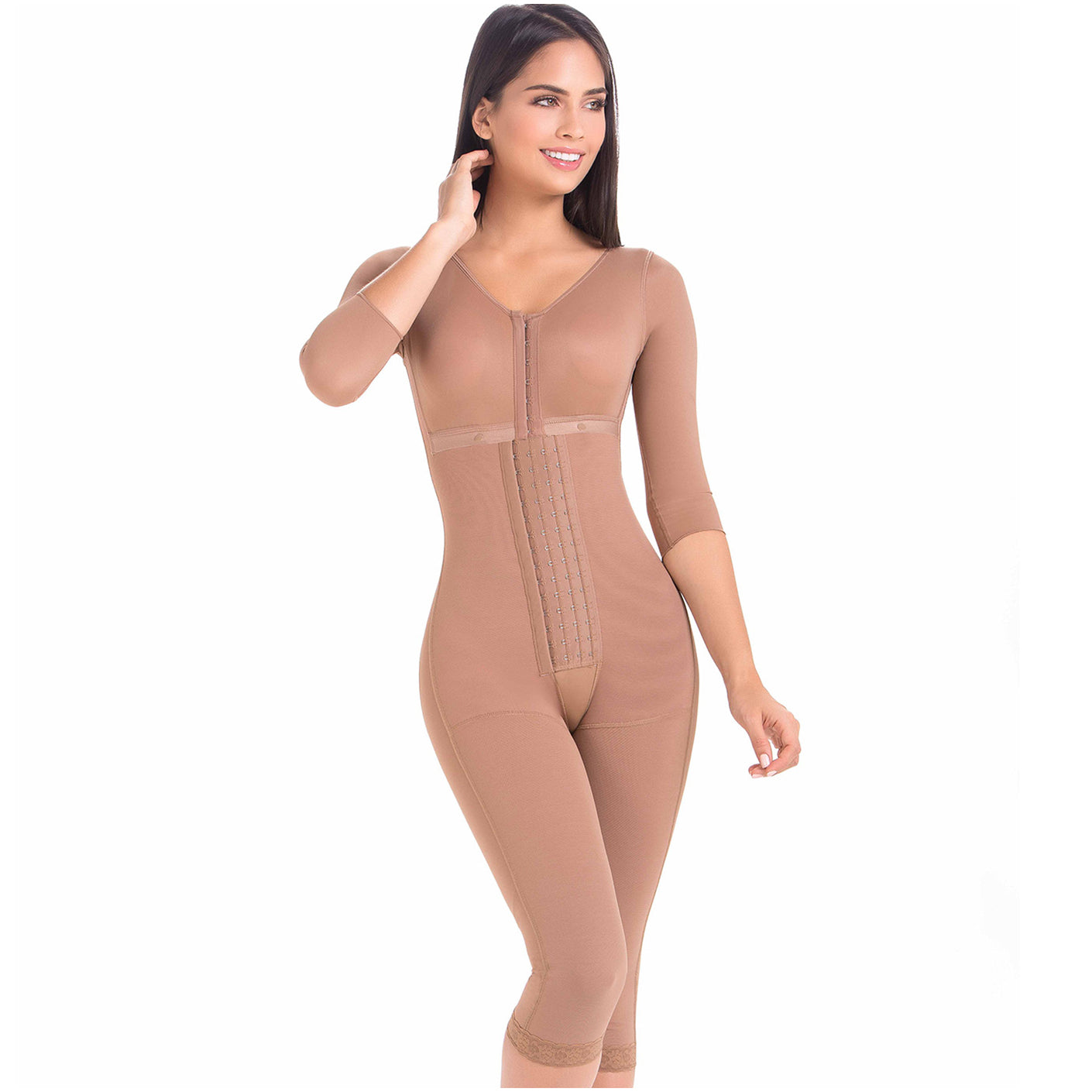 Post-Surgery Full Body Shapewear with Sleeves – Firm Compression