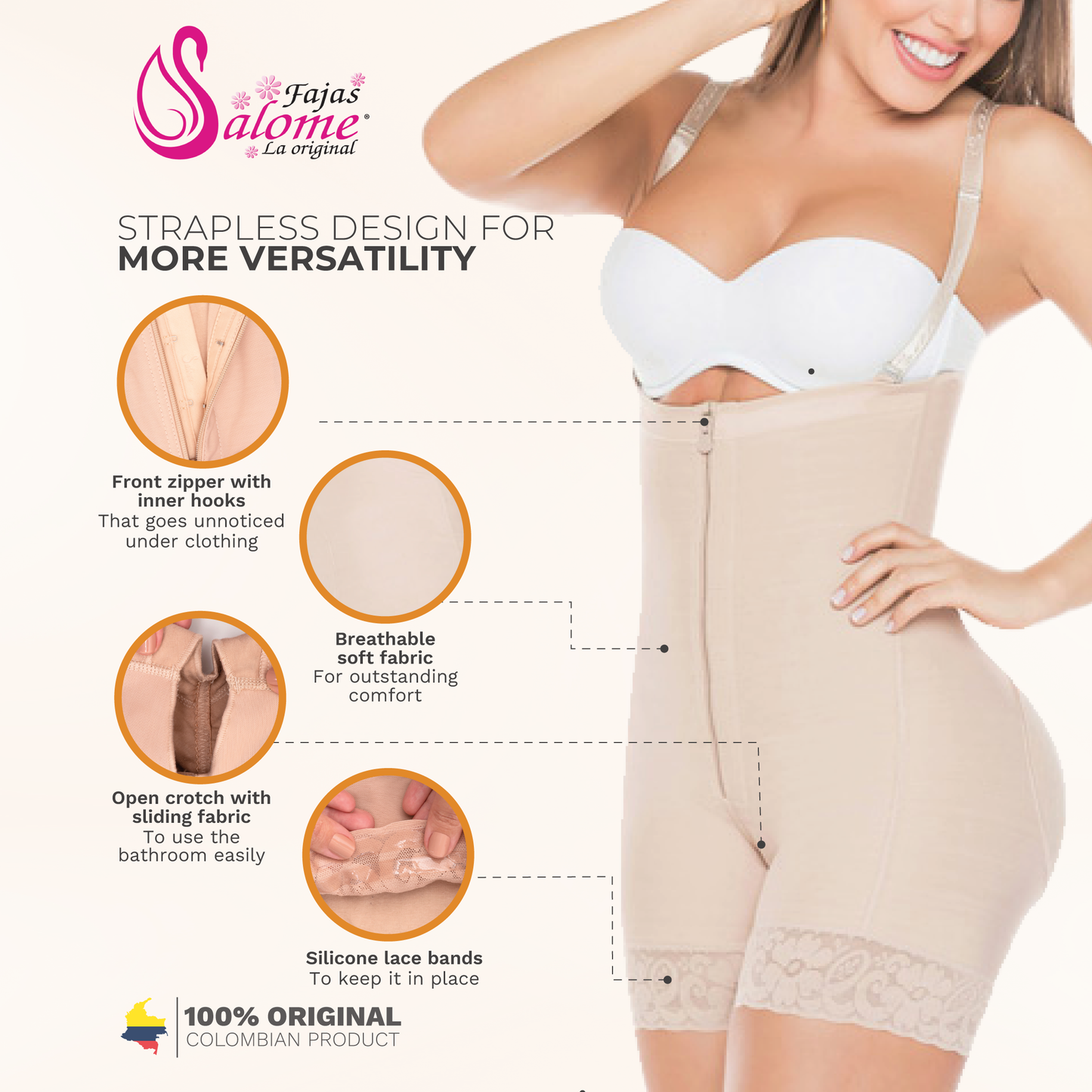 Postpartum Body Shaper | Strapless Tummy Control & Butt Lifting Shapewear