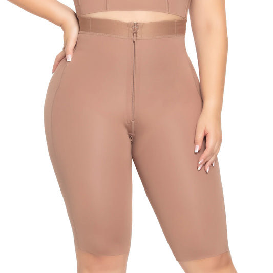 Seamless Strapless Tummy Control Shapewear – Knee-Length Faja Stage 1 for Women