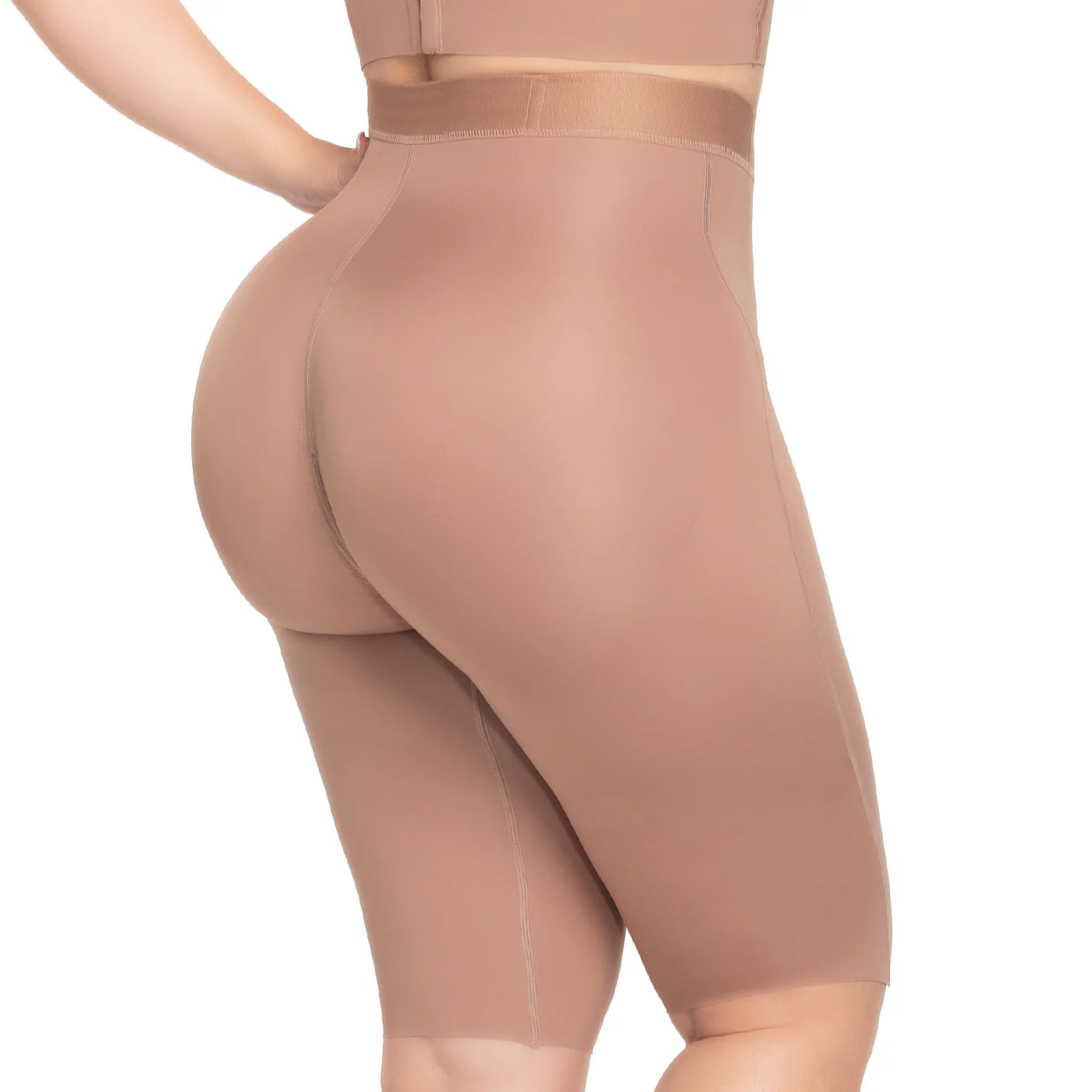 Seamless Strapless Tummy Control Shapewear – Knee-Length Faja Stage 1 for Women