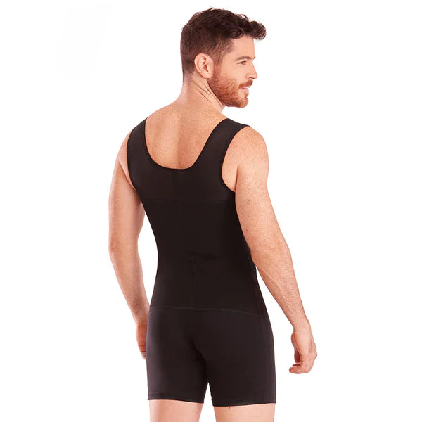 FAJAS COLOMBIANAS BODY SHAPER 061 HIGH COMPRESSION MENS BODYSUIT WITH THIGH CONTROL