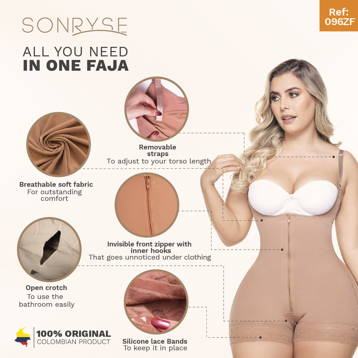 Colombian Shapewear Bodysuit – Everyday & Postpartum Support | Powernet