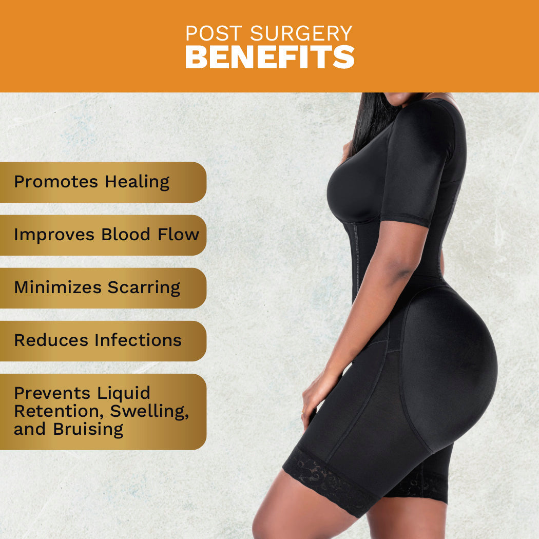 Colombian Post-Surgery Compression Garment - Sleeves & Built-in Bra