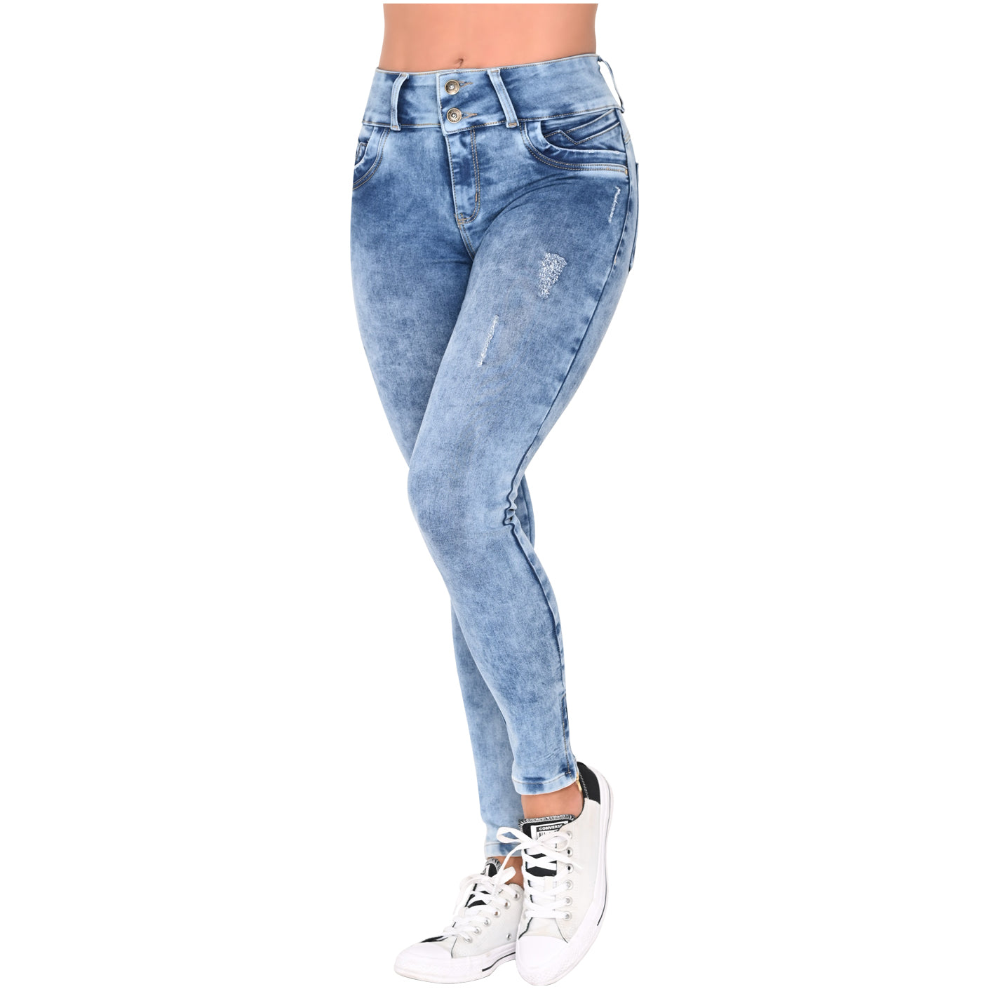 Butt Lifter Skinny Colombian Jeans - High-Waisted Curve Enhancing Fit