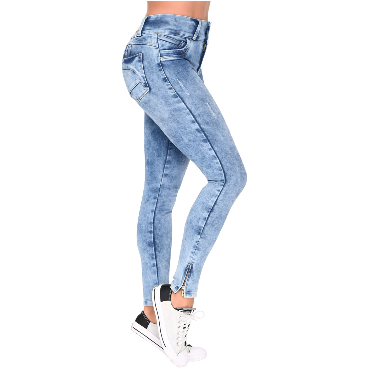 Butt Lifter Skinny Colombian Jeans - High-Waisted Curve Enhancing Fit