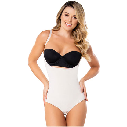 Slimming Colombian Faja Bodysuit – Open Bust Tummy Control Shapewear