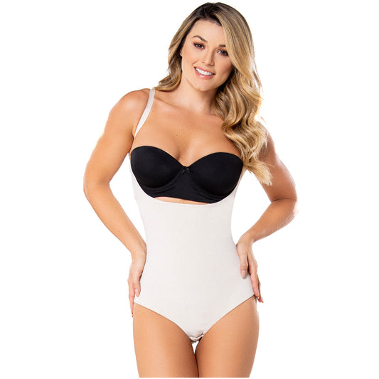 Slimming Colombian Faja Bodysuit – Open Bust Tummy Control Shapewear