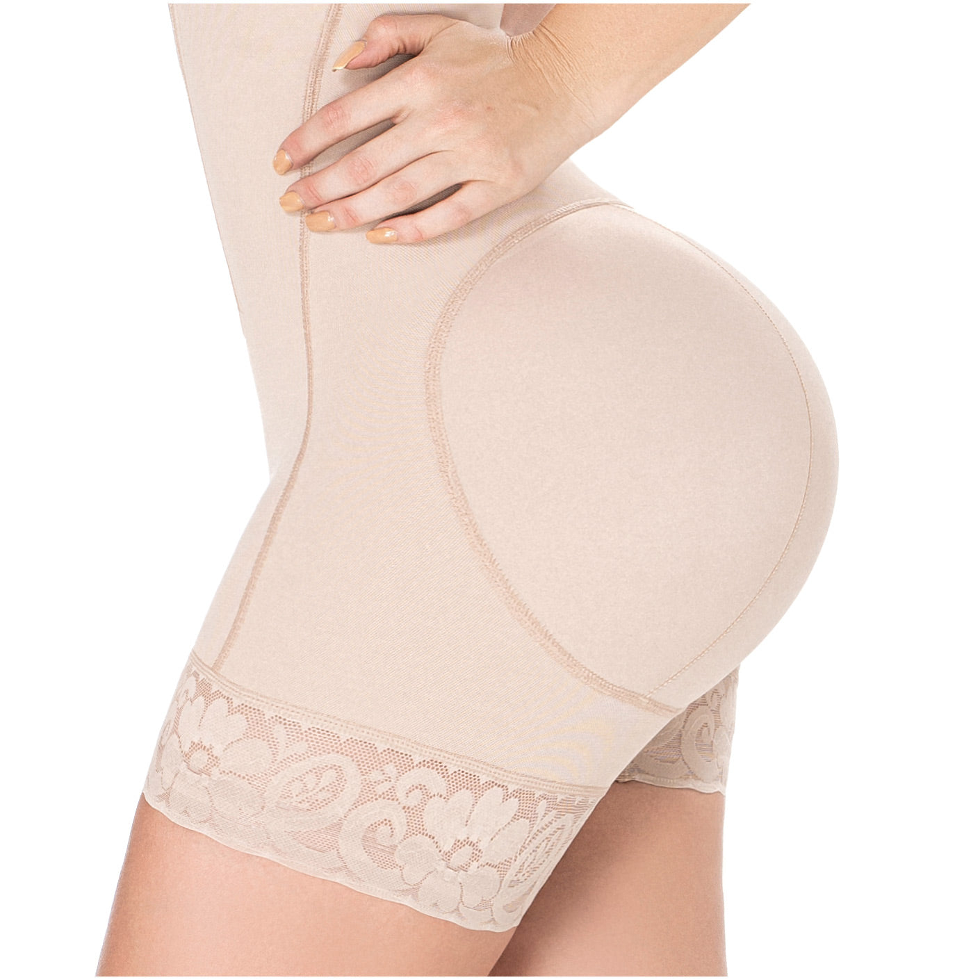 Open Bust Mid-Thigh Postpartum Compression Shapewear – Girdle After Pregnancy & Butt-Lifting Body Shaper