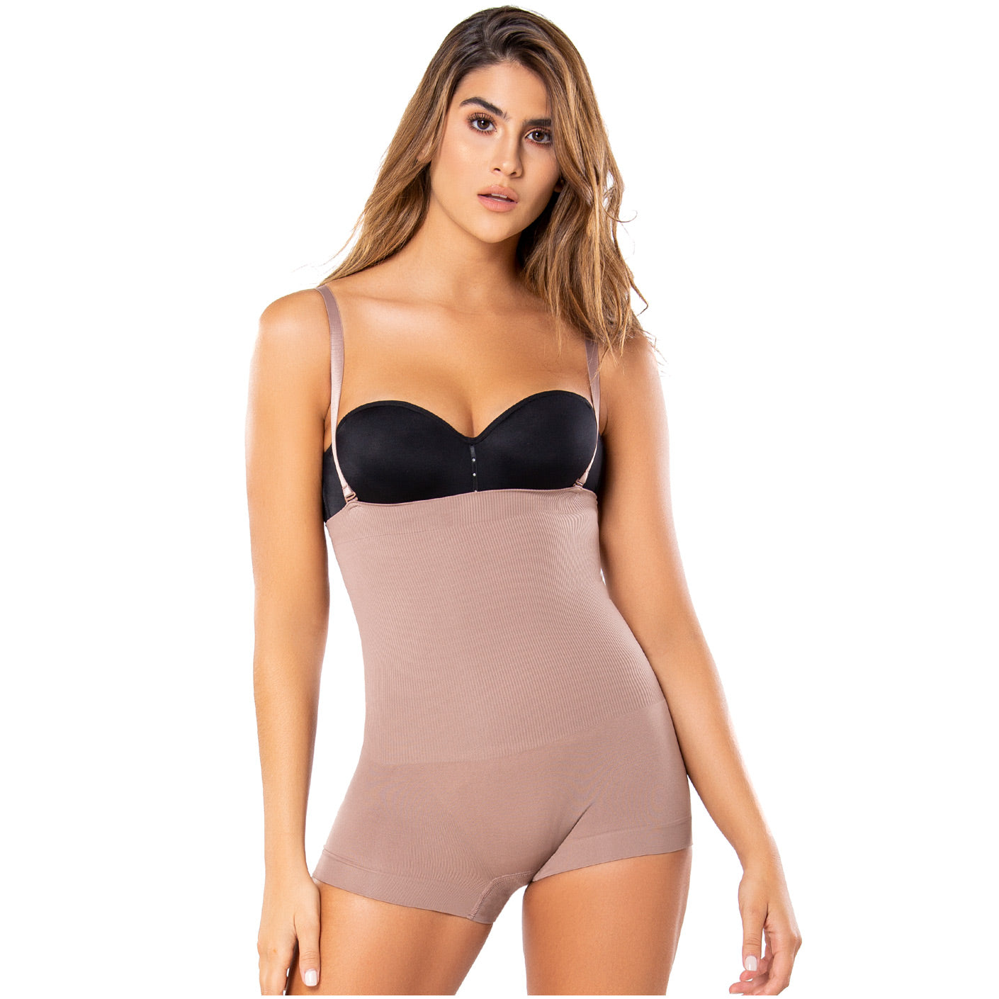 Open Bust Tummy Control Shapewear Bodysuit – Daily Use Compression Shorts for Women