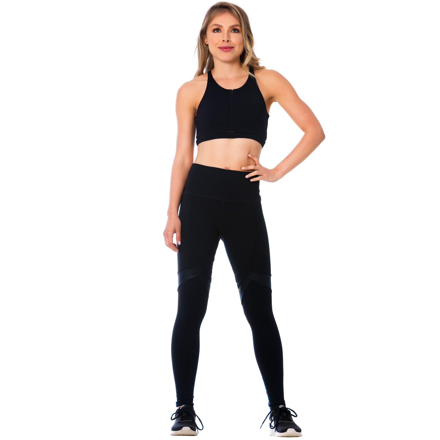 Racerback Black Sports Bra for Women – Supportive, Comfortable & Breathable