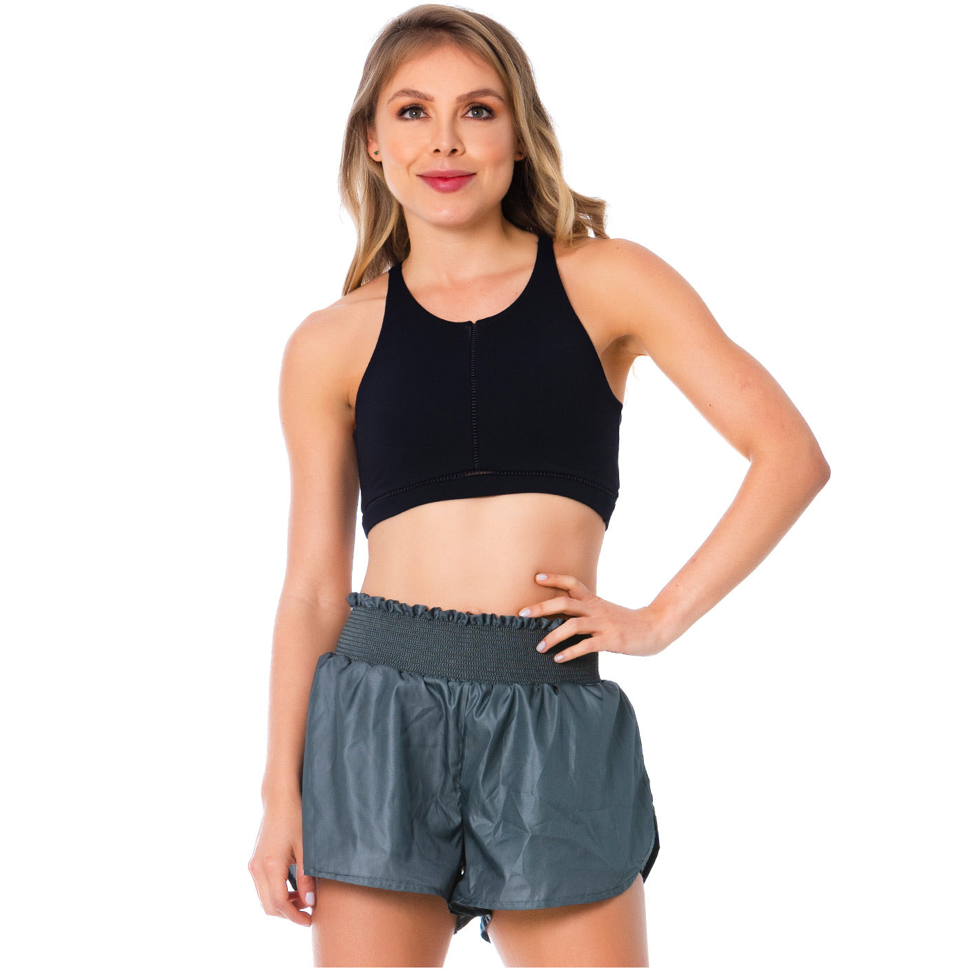 Racerback Black Sports Bra for Women – Supportive, Comfortable & Breathable