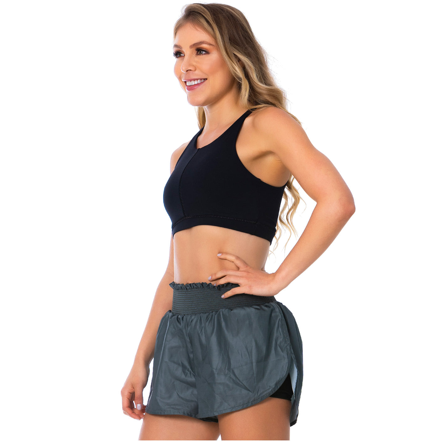 Racerback Black Sports Bra for Women – Supportive, Comfortable & Breathable
