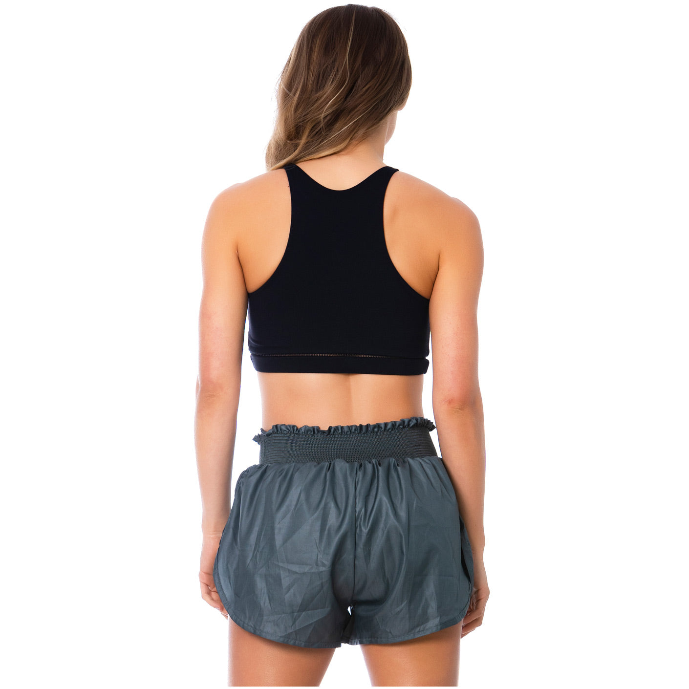 Racerback Black Sports Bra for Women – Supportive, Comfortable & Breathable