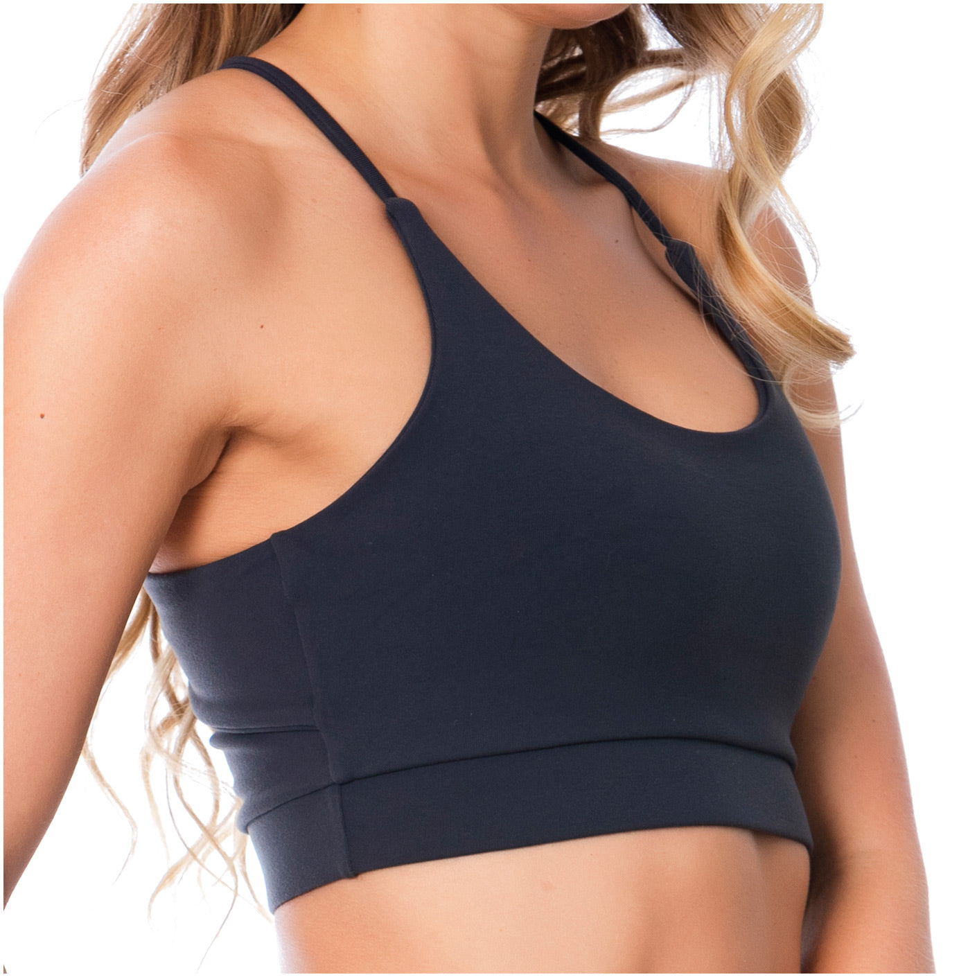 Women's Gray T-Back Gym Bra – Supportive, Breathable & Stylish