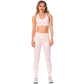 High-Rise Shimmer Pink Sports Leggings for Women – Stretchy, Sculpting & Stylish