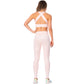 High-Rise Shimmer Pink Sports Leggings for Women – Stretchy, Sculpting & Stylish