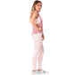 High-Rise Shimmer Pink Sports Leggings for Women – Stretchy, Sculpting & Stylish