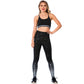 High-Waisted Shimmer Print Black Gym Leggings – Sculpting, Stretchy & Stylish