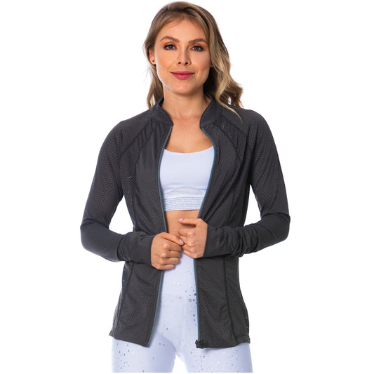 Through Gray Sports Jacket for Women – Lightweight, Breathable & Stylish