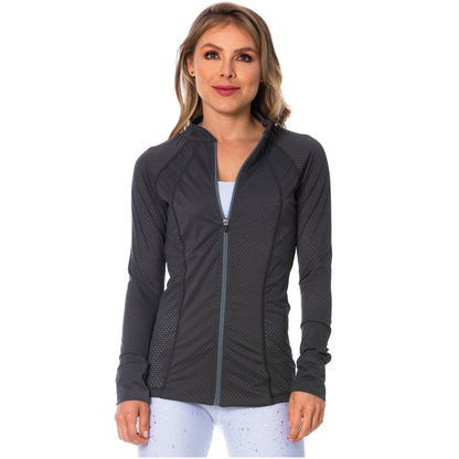 Through Gray Sports Jacket for Women – Lightweight, Breathable & Stylish