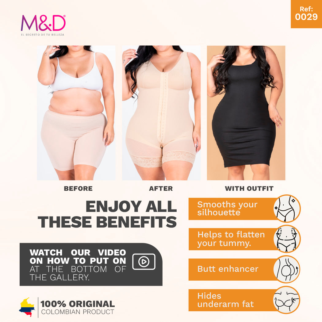 Mid-Thigh Body Shaper for Women – Firm Powernet Compression