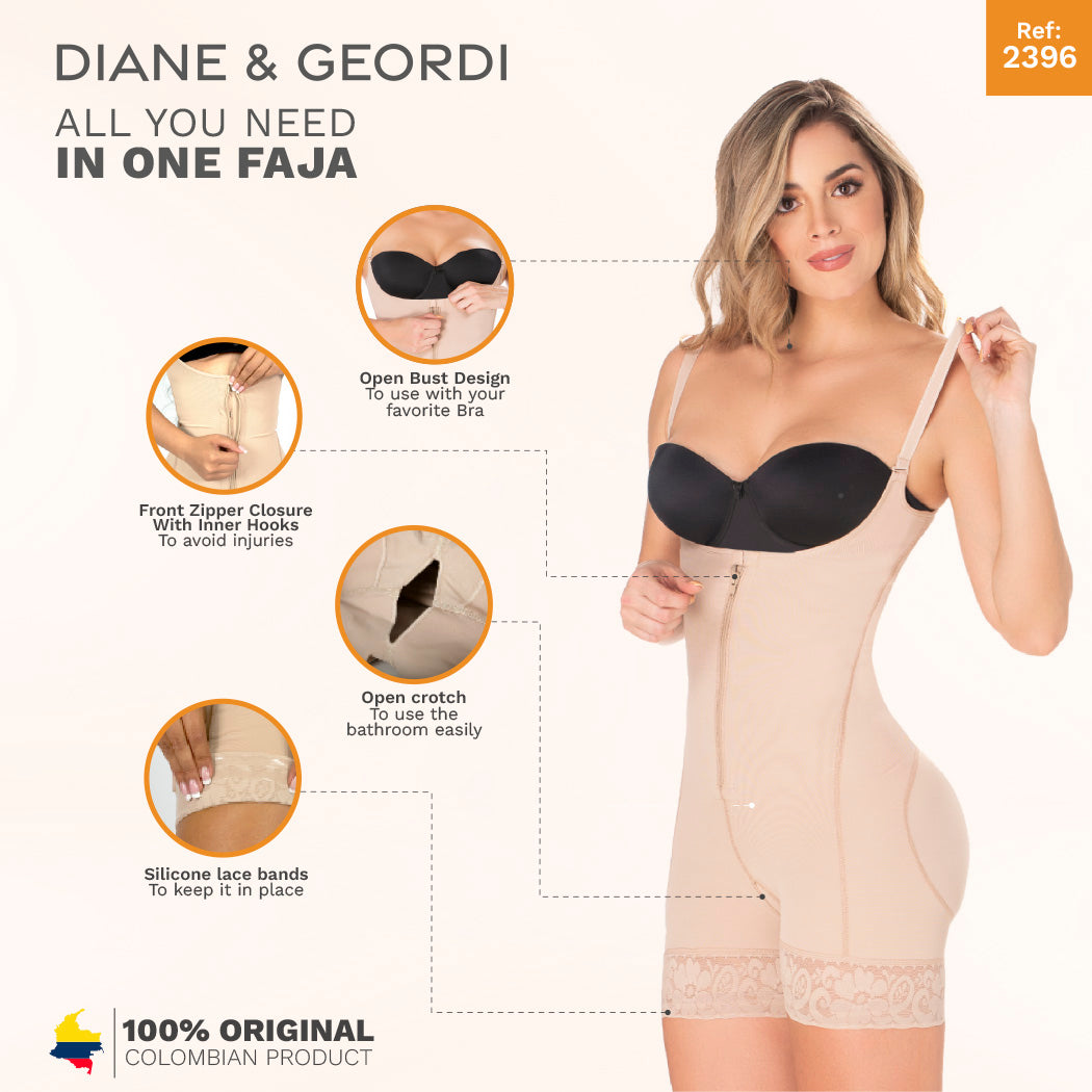 Open Bust Mid-Thigh Postpartum Compression Shapewear – Girdle After Pregnancy & Butt-Lifting Body Shaper