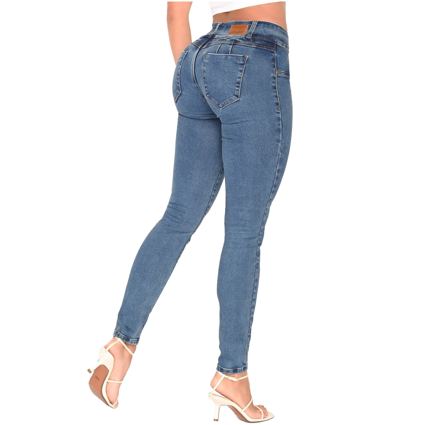 Skinny Colombian Butt Lifter Jeans | Removable Padded Push-Up Denim