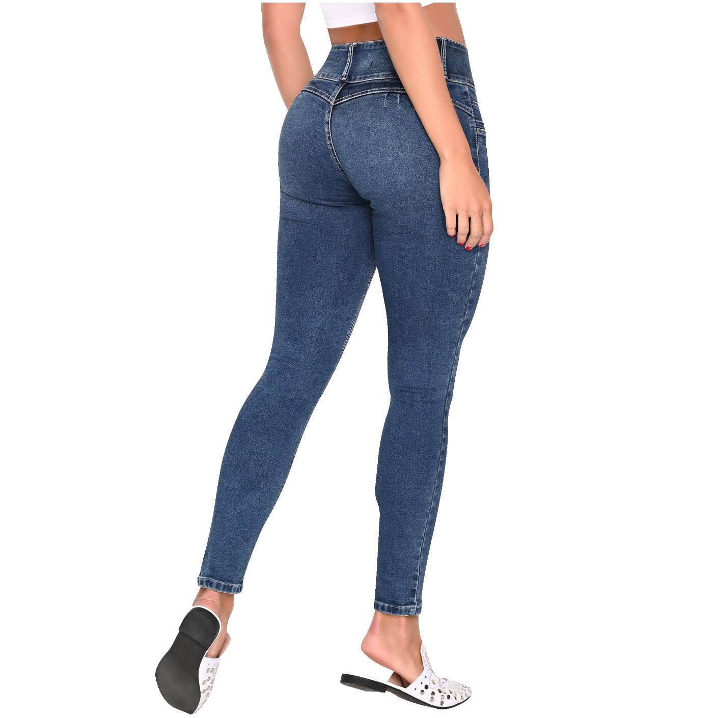 Colombian Skinny Butt Lifter Jeans - High-Waisted Sculpting Denim