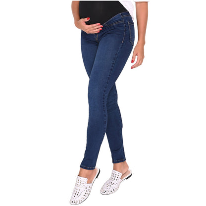 Maternity Skinny Jeans – Stretchy Baby Bump Support & Comfort