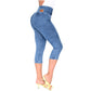 Colombian Butt Lifter Capri Skinny Jeans with Inner Girdle – Sculpting & Shaping Denim
