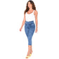 Colombian Butt Lifter Capri Skinny Jeans with Inner Girdle – Sculpting & Shaping Denim
