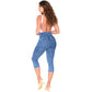 Colombian Butt Lifter Capri Skinny Jeans with Inner Girdle – Sculpting & Shaping Denim