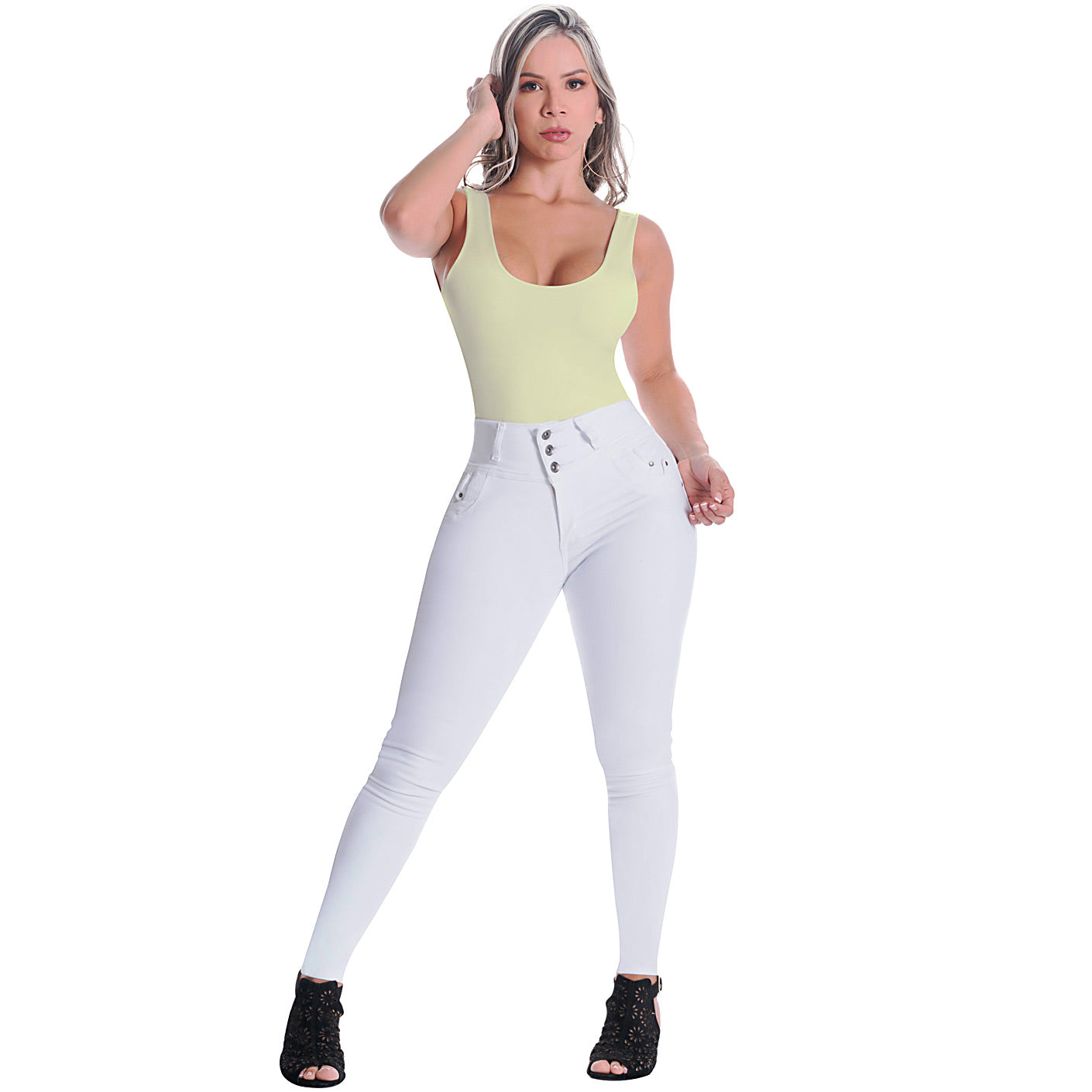 High-Rise Colombian Butt Lifter Skinny Jeans – Sculpting & Stylish