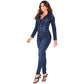 Colombian Denim Jumpsuit for Women – Inner Girdle for Shaping