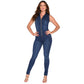 Colombian Denim Jumpsuit with Internal Girdle – Shaping & Slimming Fit
