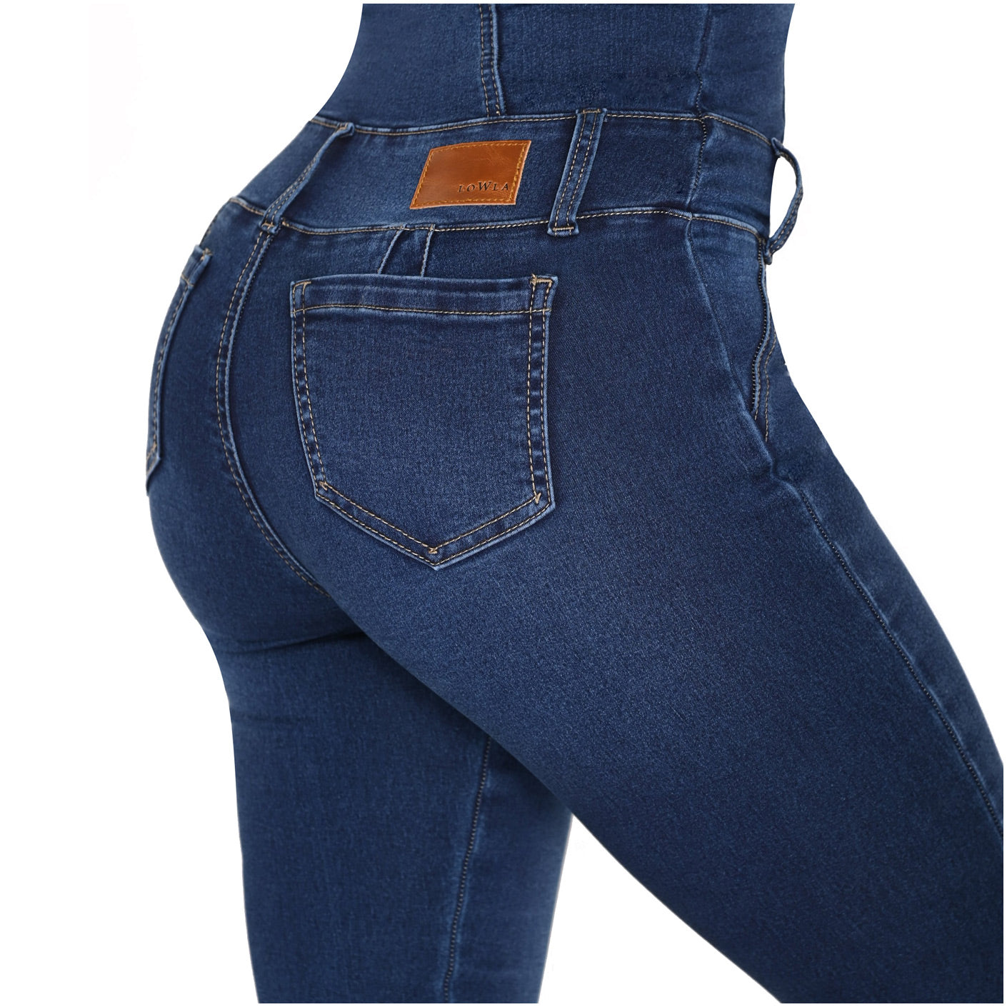 Colombian Denim Jumpsuit with Internal Girdle – Shaping & Slimming Fit