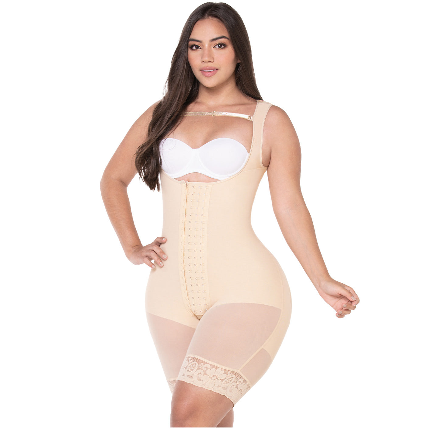 Colombian Post-Surgery Mid-Thigh Shapewear for Hourglass Body