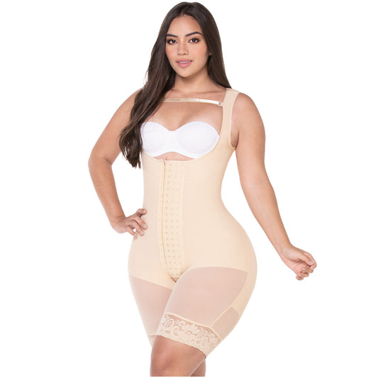Colombian Post-Surgery Mid-Thigh Shapewear for Hourglass Body