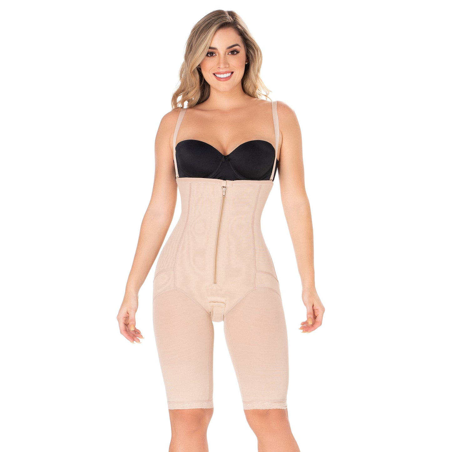 Postpartum Butt Lifter Capri Shapewear – Tummy Control & Open Bust