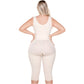 Colombian Knee-Length Shapewear with Built-in Bra & High Back – Post-Surgery & Postpartum Support