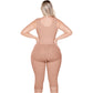Colombian Knee-Length Shapewear with Built-in Bra & High Back – Post-Surgery & Postpartum Support