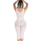 Colombian Shapewear Knee-Length with Built-in Bra & High Back – Post-Surgery & Postpartum Support