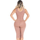 Colombian Shapewear Knee-Length with Built-in Bra & High Back – Post-Surgery & Postpartum Support