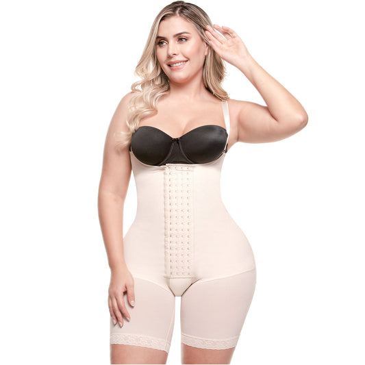 Postpartum Post-Surgery Compression Garment | Tummy Control Butt Lifter Body Shaper | Daily Use Open Bust Shapewear | Powernet